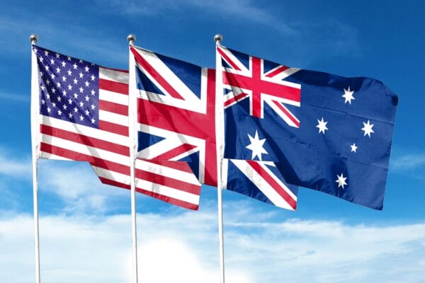 AUKUS flags