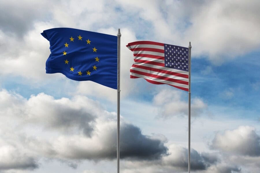 EU & US flags