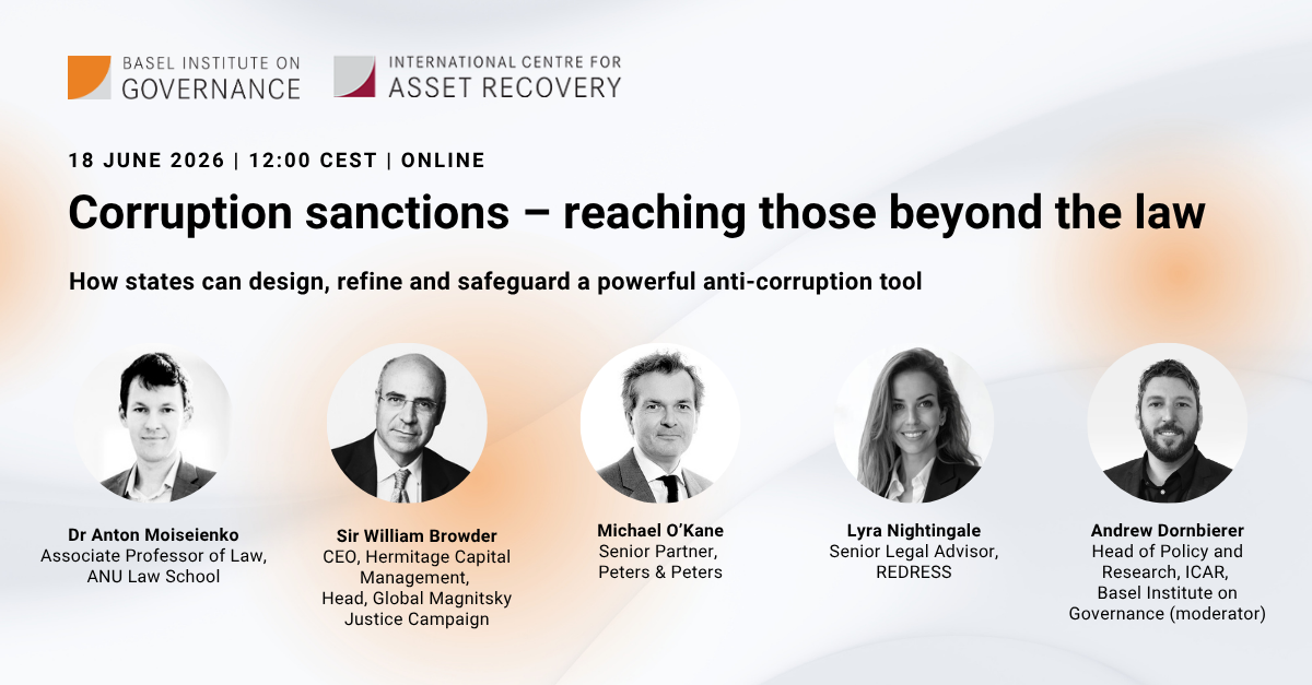 Corruption sanctions webinar – 18 June 2026